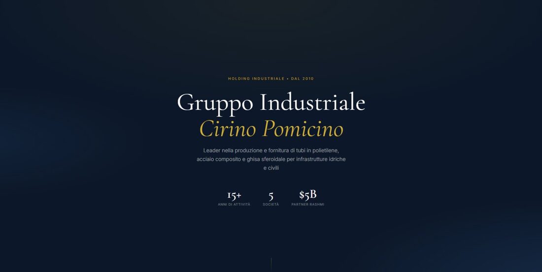 Il sito del Gruppo Industriale Cirino Pomicino